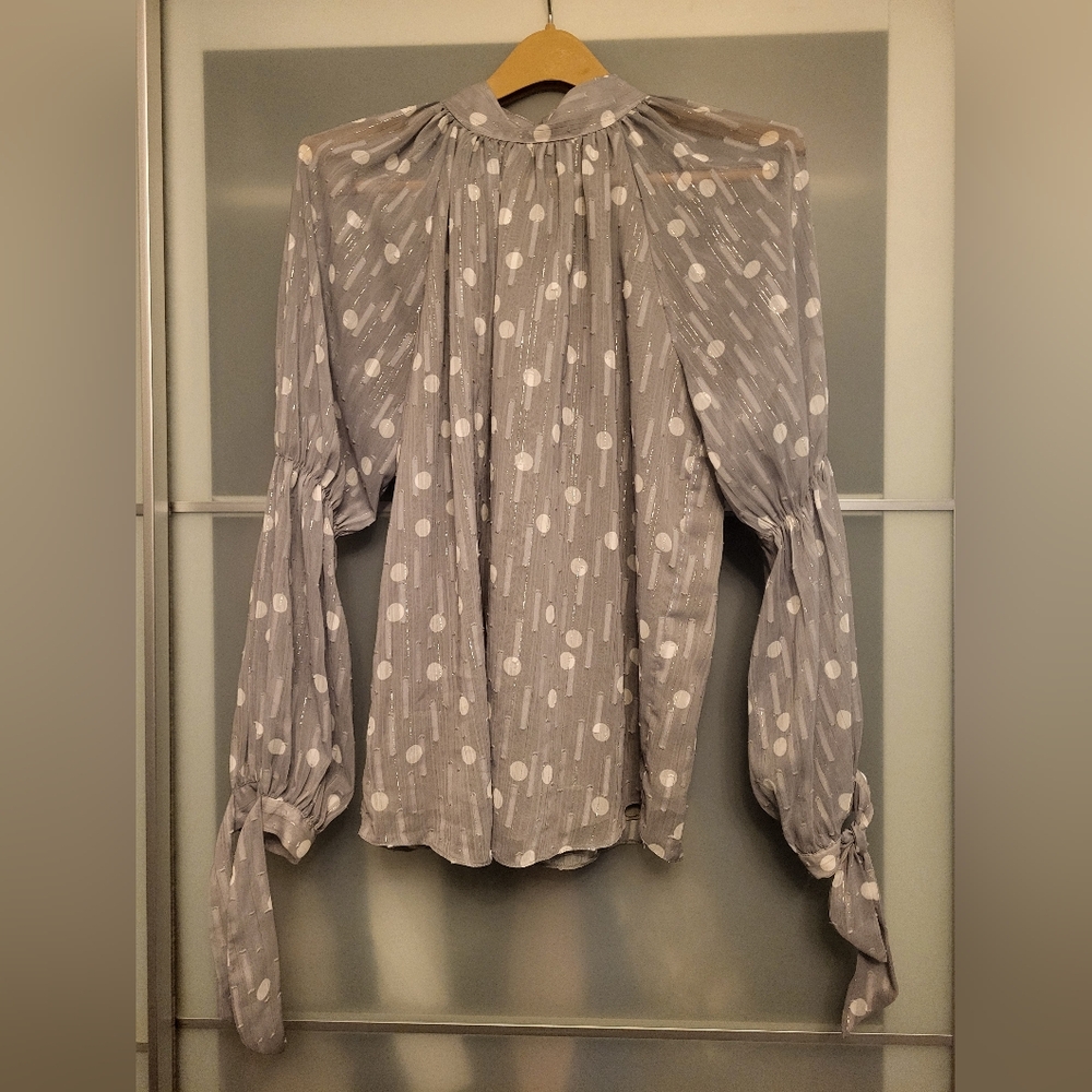 blouse, size 8, gray color